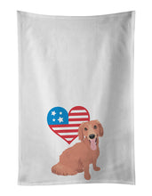 Load image into Gallery viewer, Dachshund Red #1 Patriotic White Kitchen Towel Set of 2