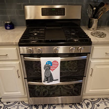 Load image into Gallery viewer, Doodle Black #2 Patriotic White Kitchen Towel Set of 2