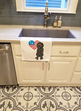 Load image into Gallery viewer, Doodle Chocolate #1 Patriotic White Kitchen Towel Set of 2