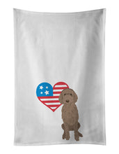 Load image into Gallery viewer, Doodle Chocolate #2 Patriotic White Kitchen Towel Set of 2