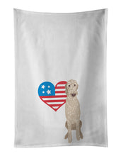 Load image into Gallery viewer, Doodle Fawn #4 Patriotic White Kitchen Towel Set of 2