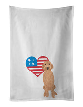 Load image into Gallery viewer, Doodle Liver #3 Patriotic White Kitchen Towel Set of 2