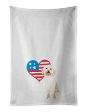 Load image into Gallery viewer, Doodle Red #2 Patriotic White Kitchen Towel Set of 2