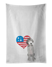 Load image into Gallery viewer, Doodle Silver #1 Patriotic White Kitchen Towel Set of 2