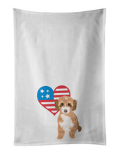 Load image into Gallery viewer, Doodle Tricolor #2 Patriotic White Kitchen Towel Set of 2
