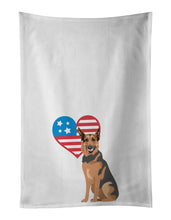 Load image into Gallery viewer, German Shepherd Red Sable Patriotic White Kitchen Towel Set of 2