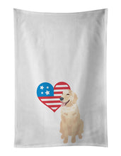 Load image into Gallery viewer, Golden Retriever Fawn #1 Patriotic White Kitchen Towel Set of 2