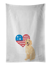 Load image into Gallery viewer, Golden Retriever Gold #1 Patriotic White Kitchen Towel Set of 2