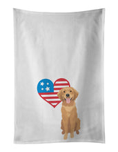 Load image into Gallery viewer, Golden Retriever Red #2 Patriotic White Kitchen Towel Set of 2