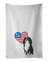 Load image into Gallery viewer, Cavalier King Charles Spaniel Tricolor #1 Patriotic White Kitchen Towel Set of 2