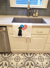 Load image into Gallery viewer, Labrador Retriever Black #3 Patriotic White Kitchen Towel Set of 2