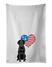 Load image into Gallery viewer, Labrador Retriever Black #3 Patriotic White Kitchen Towel Set of 2