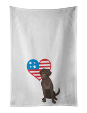 Load image into Gallery viewer, Labrador Retriever Chocolate #1 Patriotic White Kitchen Towel Set of 2