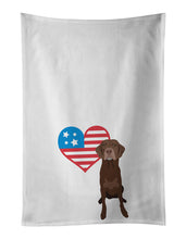 Load image into Gallery viewer, Labrador Retriever Chocolate #2 Patriotic White Kitchen Towel Set of 2