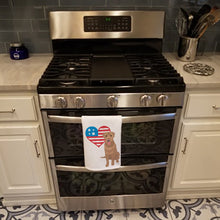 Load image into Gallery viewer, Labrador Retriever Red Patriotic White Kitchen Towel Set of 2