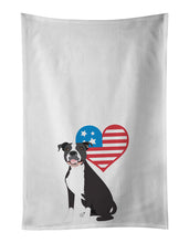 Load image into Gallery viewer, Pit Bull Black #3 Patriotic White Kitchen Towel Set of 2