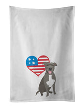 Load image into Gallery viewer, Pit Bull Blue #3 Patriotic White Kitchen Towel Set of 2
