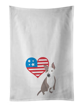 Load image into Gallery viewer, Pit Bull Blue #4 Patriotic White Kitchen Towel Set of 2