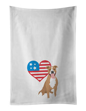 Load image into Gallery viewer, Pit Bull Fawn #2 Patriotic White Kitchen Towel Set of 2