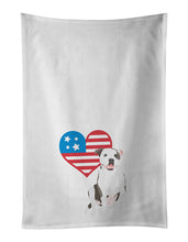 Load image into Gallery viewer, Pit Bull White #3 Patriotic White Kitchen Towel Set of 2