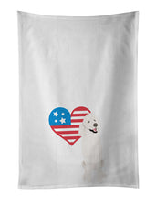 Load image into Gallery viewer, Poodle Standard White Patriotic White Kitchen Towel Set of 2