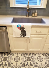 Load image into Gallery viewer, Poodle Toy Brown Patriotic White Kitchen Towel Set of 2
