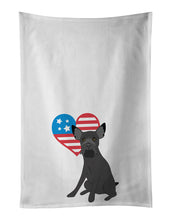 Load image into Gallery viewer, Schnauzer Black #2 Patriotic White Kitchen Towel Set of 2