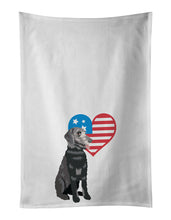 Load image into Gallery viewer, Schnauzer Black and Tan Patriotic White Kitchen Towel Set of 2