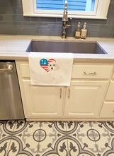 Load image into Gallery viewer, Shih-Tzu Gold #7 Patriotic White Kitchen Towel Set of 2