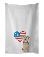 Load image into Gallery viewer, Yorkie Chocolate #2 Patriotic White Kitchen Towel Set of 2