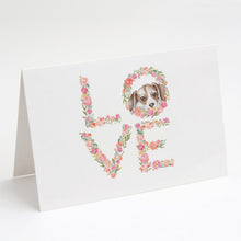 Load image into Gallery viewer, Beagle #4 LOVE Greeting Cards -  Blank Note Cards – 8-Pack of Artist-Designed Cards with Envelopes