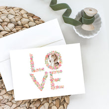 Load image into Gallery viewer, Beagle #5 LOVE Greeting Cards -  Blank Note Cards – 8-Pack of Artist-Designed Cards with Envelopes