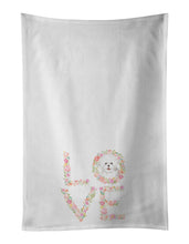Load image into Gallery viewer, Bichon Frise #2 LOVE White Kitchen Towel Set of 2