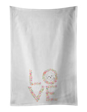 Load image into Gallery viewer, Bichon Frise #3 LOVE White Kitchen Towel Set of 2