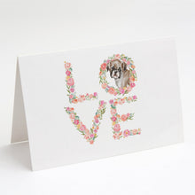 Load image into Gallery viewer, Boxer Puppy LOVE Greeting Cards -  Blank Note Cards – 8-Pack of Artist-Designed Cards with Envelopes