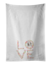 Load image into Gallery viewer, Briard #8 LOVE White Kitchen Towel Set of 2