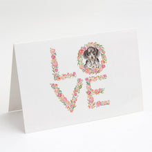 Load image into Gallery viewer, Dachshund #4 LOVE Greeting Cards -  Blank Note Cards – 8-Pack of Artist-Designed Cards with Envelopes