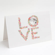 Load image into Gallery viewer, Dalmatian #4 LOVE Greeting Cards -  Blank Note Cards – 8-Pack of Artist-Designed Cards with Envelopes