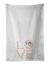 Load image into Gallery viewer, English Bulldog #5 LOVE White Kitchen Towel Set of 2