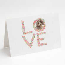 Load image into Gallery viewer, Cocker Spaniel #5 LOVE Greeting Cards -  Blank Note Cards – 8-Pack of Artist-Designed Cards with Envelopes