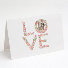Load image into Gallery viewer, French Bulldog #9 LOVE Greeting Cards -  Blank Note Cards – 8-Pack of Artist-Designed Cards with Envelopes
