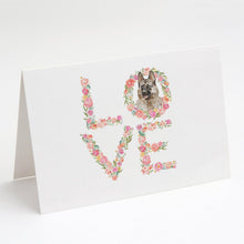 Load image into Gallery viewer, German Shepherd #2 LOVE Greeting Cards -  Blank Note Cards – 8-Pack of Artist-Designed Cards with Envelopes