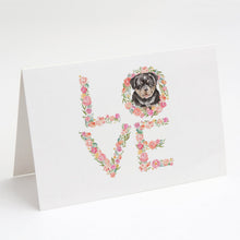 Load image into Gallery viewer, Rottweiler #2 LOVE Greeting Cards -  Blank Note Cards – 8-Pack of Artist-Designed Cards with Envelopes