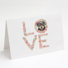 Load image into Gallery viewer, Rottweiler #3 LOVE Greeting Cards -  Blank Note Cards – 8-Pack of Artist-Designed Cards with Envelopes