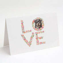 Load image into Gallery viewer, Rottweiler #4 LOVE Greeting Cards -  Blank Note Cards – 8-Pack of Artist-Designed Cards with Envelopes