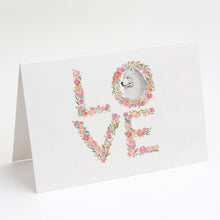 Load image into Gallery viewer, Samoyed #1 LOVE Greeting Cards -  Blank Note Cards – 8-Pack of Artist-Designed Cards with Envelopes