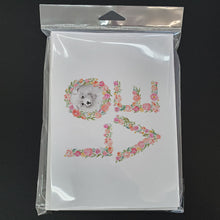 Load image into Gallery viewer, Samoyed #3 LOVE Greeting Cards -  Blank Note Cards – 8-Pack of Artist-Designed Cards with Envelopes