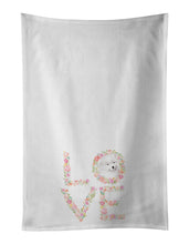 Load image into Gallery viewer, Samoyed #6 LOVE White Kitchen Towel Set of 2