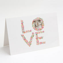 Load image into Gallery viewer, Sheltie #2 LOVE Greeting Cards -  Blank Note Cards – 8-Pack of Artist-Designed Cards with Envelopes