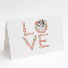 Load image into Gallery viewer, Sheltie #7 LOVE Greeting Cards -  Blank Note Cards – 8-Pack of Artist-Designed Cards with Envelopes